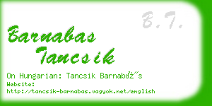 barnabas tancsik business card